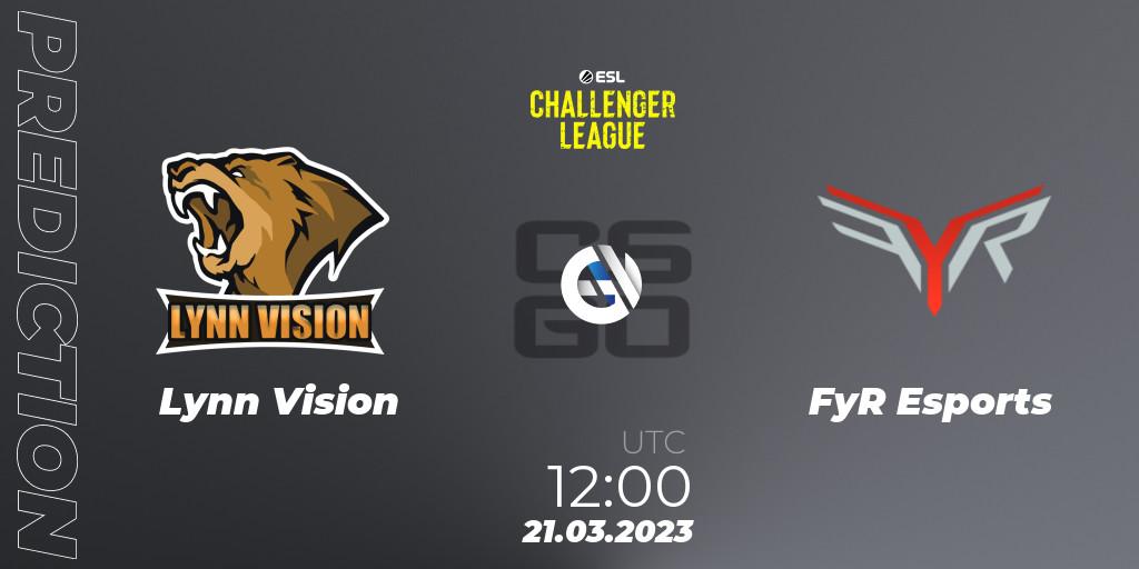 Prognoza Lynn Vision - FyR Esports. 21.03.23, CS2 (CS:GO), ESL Challenger League Season 44: Asia-Pacific