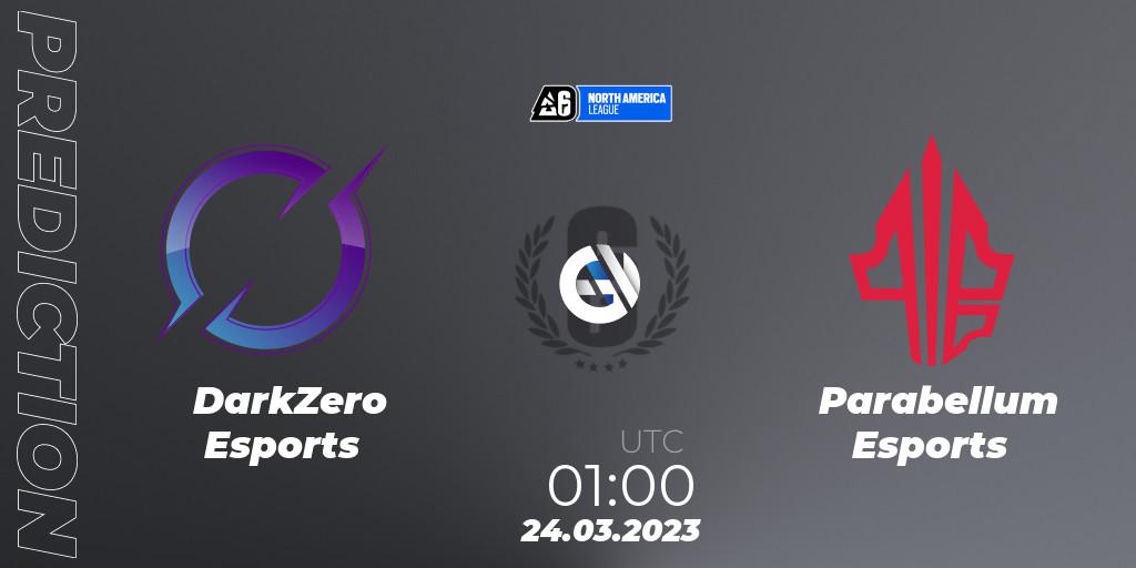 Prognoza DarkZero Esports - Parabellum Esports. 24.03.23, Rainbow Six, North America League 2023 - Stage 1
