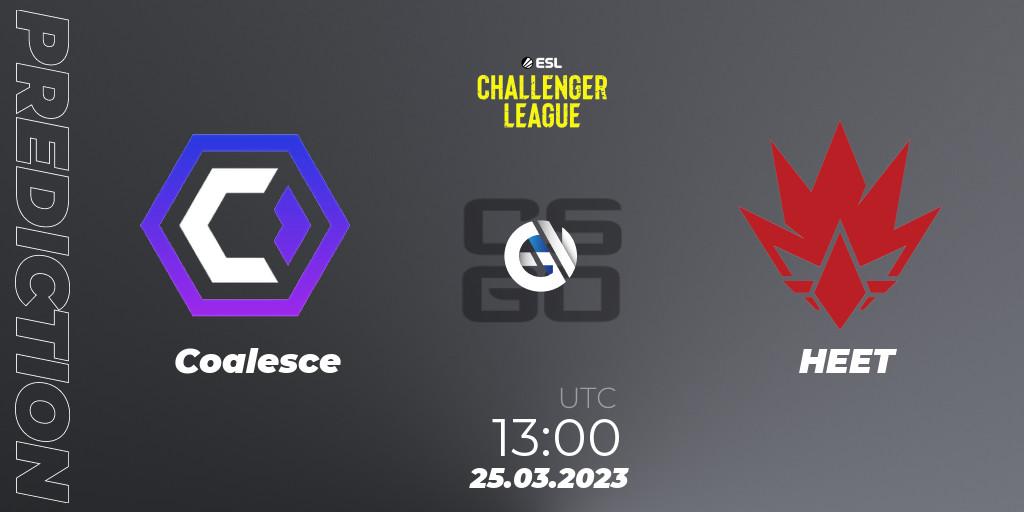 Prognoza Coalesce - HEET. 25.03.23, CS2 (CS:GO), ESL Challenger League Season 44 Relegation: Europe