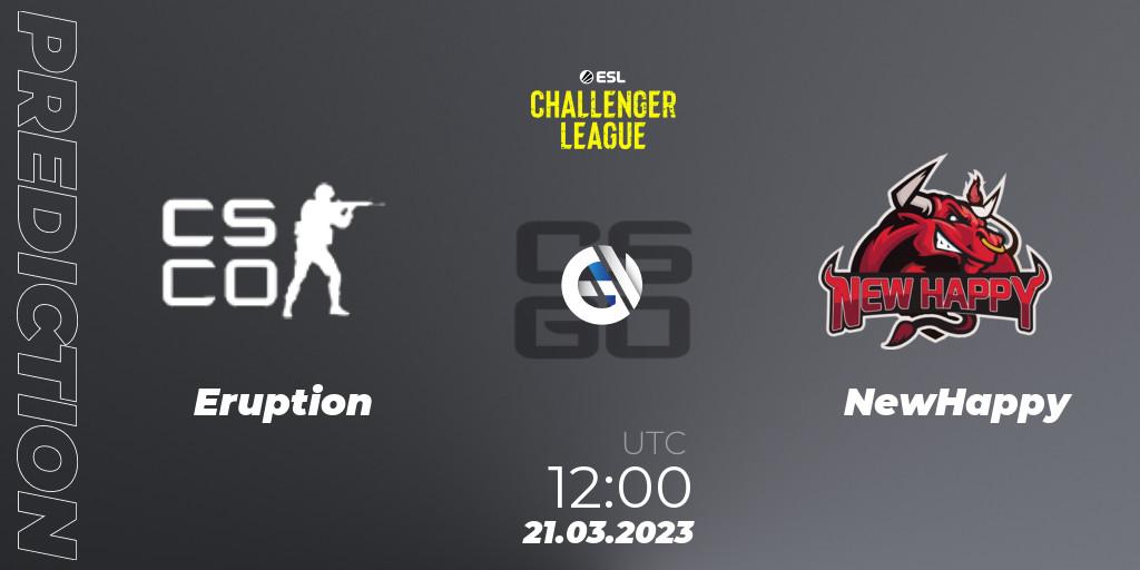 Prognoza Eruption - NewHappy. 21.03.23, CS2 (CS:GO), ESL Challenger League Season 44: Asia-Pacific