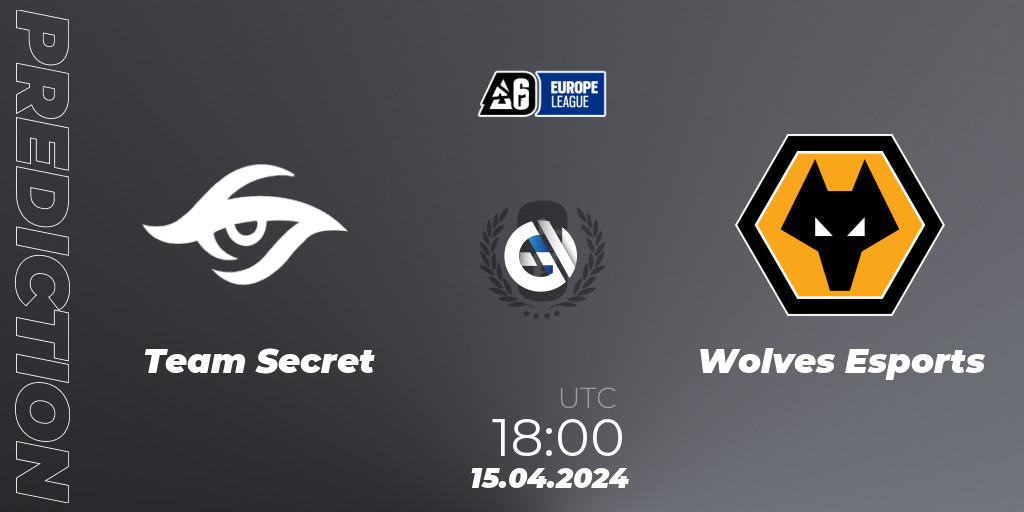 Prognoza Team Secret - Wolves Esports. 15.04.24, Rainbow Six, Europe League 2024 - Stage 1