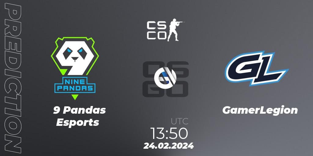 Prognoza 9 Pandas Esports - GamerLegion. 24.02.24, CS2 (CS:GO), PGL CS2 Major Copenhagen 2024 Opening Stage Last Chance Qualifier