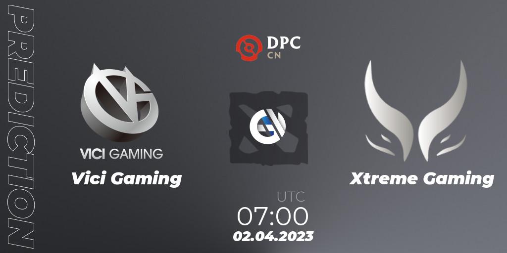 Prognoza Vici Gaming - Xtreme Gaming. 02.04.23, Dota 2, DPC 2023 Tour 2: China Division I (Upper)