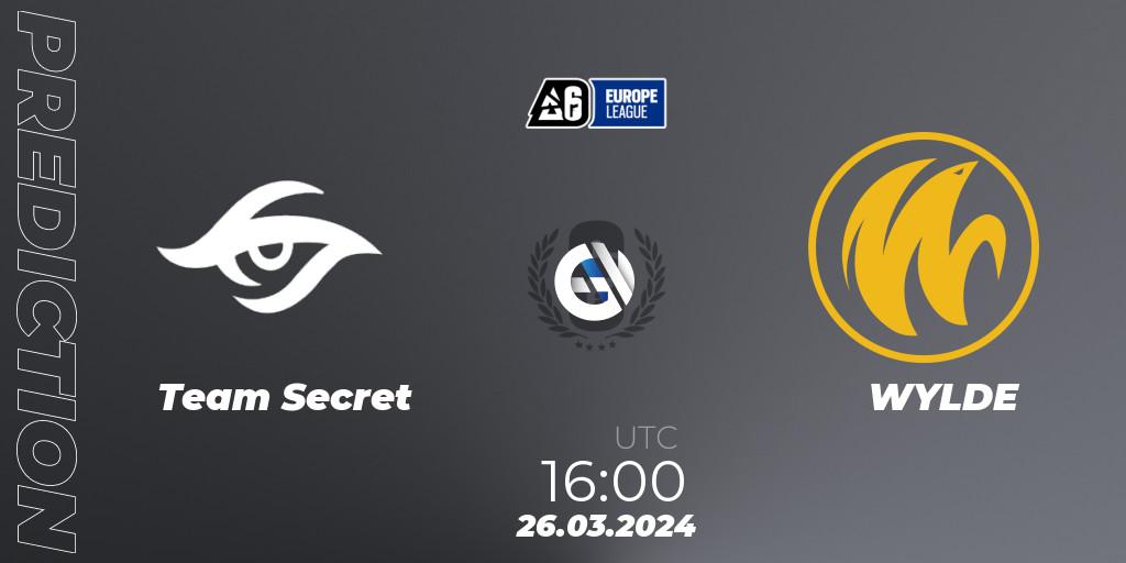 Prognoza Team Secret - WYLDE. 26.03.24, Rainbow Six, Europe League 2024 - Stage 1