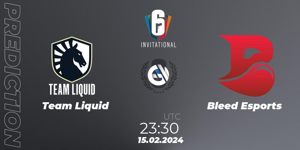 Prognoza Team Liquid - Bleed Esports. 15.02.24, Rainbow Six, Six Invitational 2024 - Group Stage