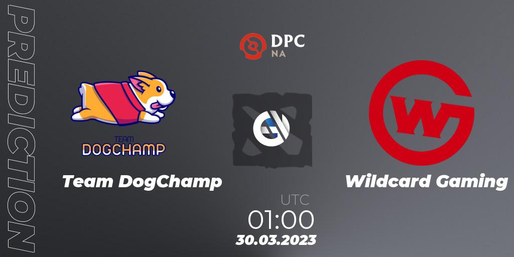 Prognoza Team DogChamp - Wildcard Gaming. 30.03.23, Dota 2, DPC 2023 Tour 2: NA Division I (Upper)