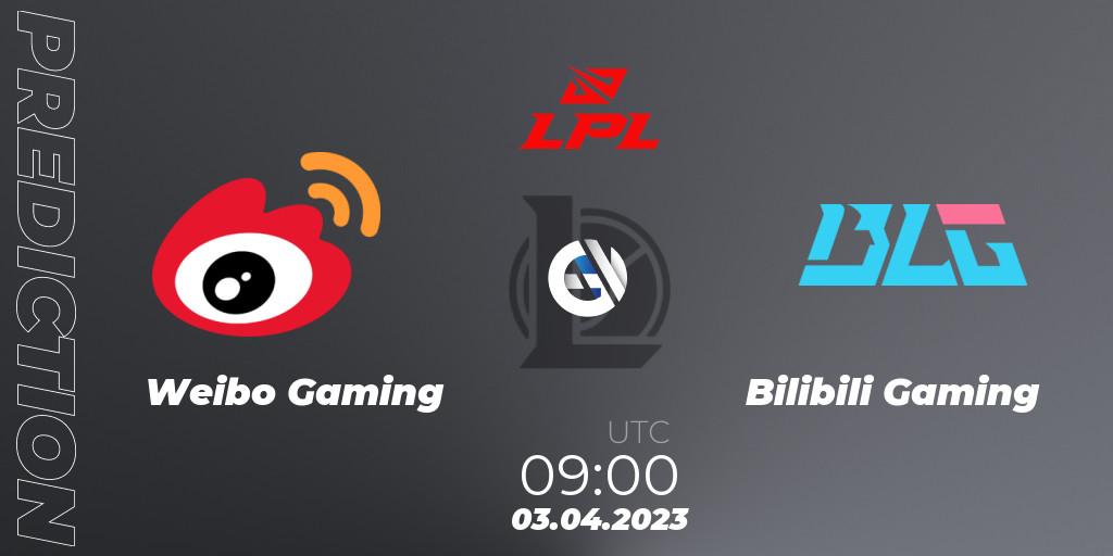 Prognoza Weibo Gaming - Bilibili Gaming. 03.04.23, LoL, LPL Spring 2023 - Playoffs