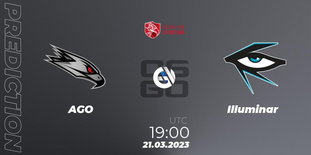 Prognoza AGO - Illuminar. 21.03.23, CS2 (CS:GO), Polska Liga Esportowa 2023: Split #1