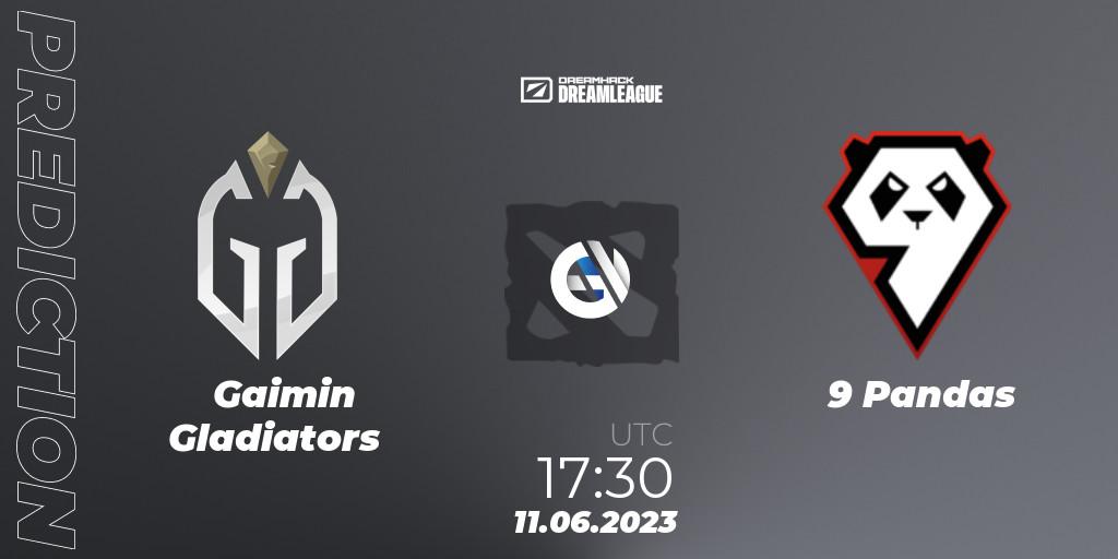 Prognoza Gaimin Gladiators - 9 Pandas. 11.06.23, Dota 2, DreamLeague Season 20 - Group Stage 1