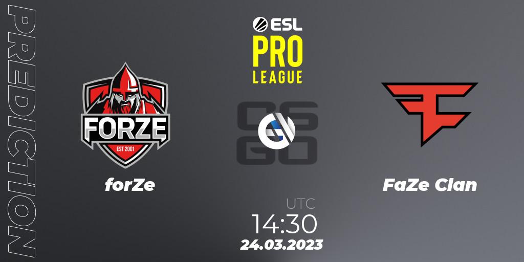Prognoza forZe - FaZe Clan. 24.03.23, CS2 (CS:GO), ESL Pro League Season 17
