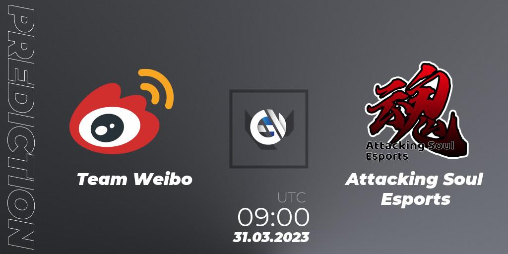 Prognoza Team Weibo - Attacking Soul Esports. 31.03.23, VALORANT, FGC Valorant Invitational 2023: Act 1