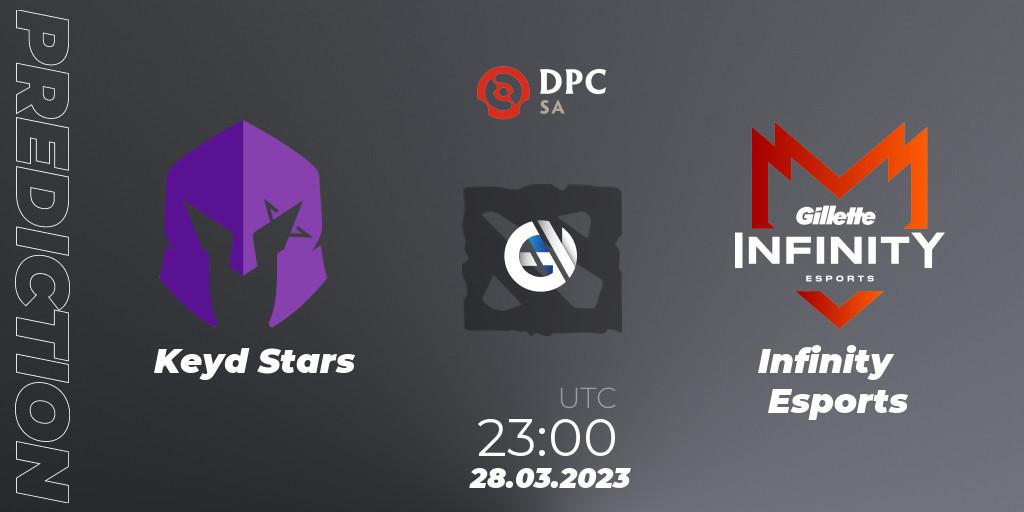 Prognoza Keyd Stars - Infinity Esports. 29.03.23, Dota 2, DPC 2023 Tour 2: SA Division I (Upper)