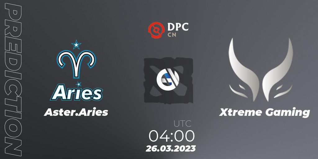 Prognoza Aster.Aries - Xtreme Gaming. 26.03.23, Dota 2, DPC 2023 Tour 2: China Division I (Upper)