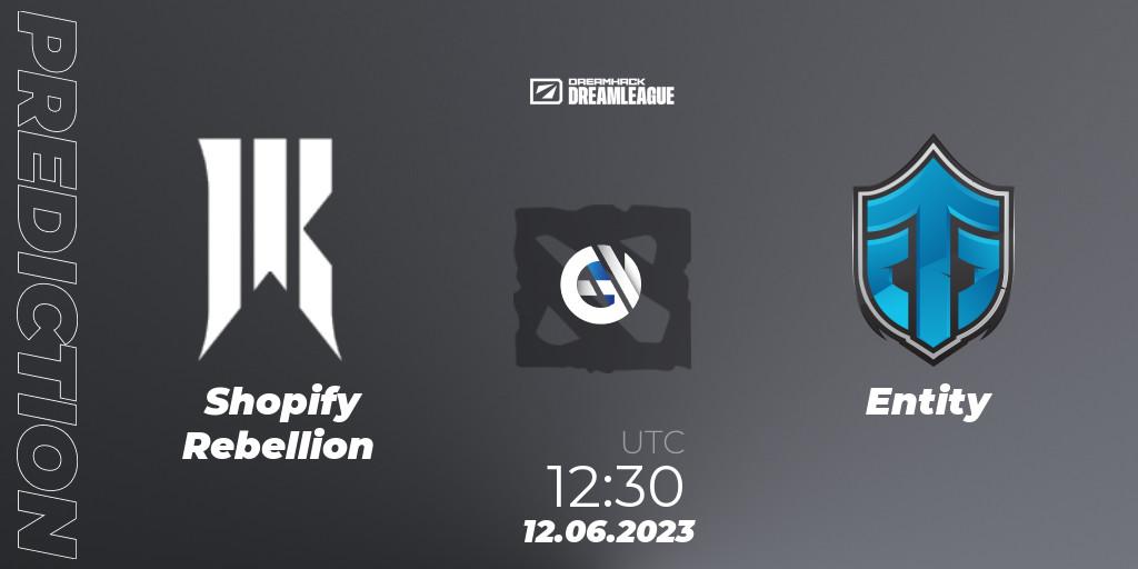 Prognoza Shopify Rebellion - Entity. 12.06.23, Dota 2, DreamLeague Season 20 - Group Stage 1