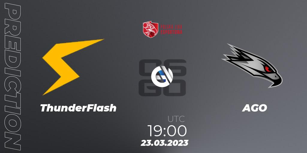 Prognoza ThunderFlash - AGO. 24.03.23, CS2 (CS:GO), Polska Liga Esportowa 2023: Split #1
