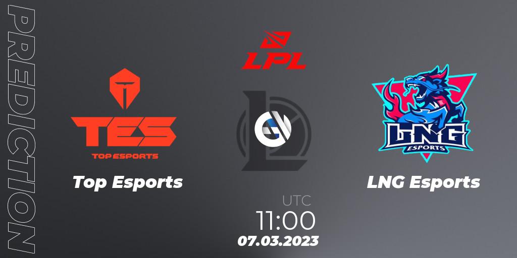 Prognoza Top Esports - LNG Esports. 07.03.23, LoL, LPL Spring 2023 - Group Stage
