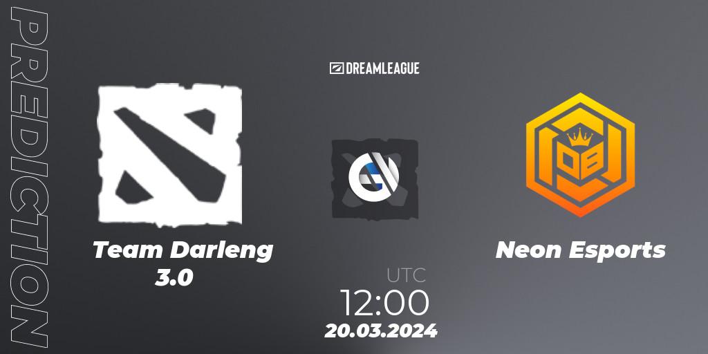 Prognoza Team Darleng 3.0 - Neon Esports. 20.03.24, Dota 2, DreamLeague Season 23: Southeast Asia Closed Qualifier