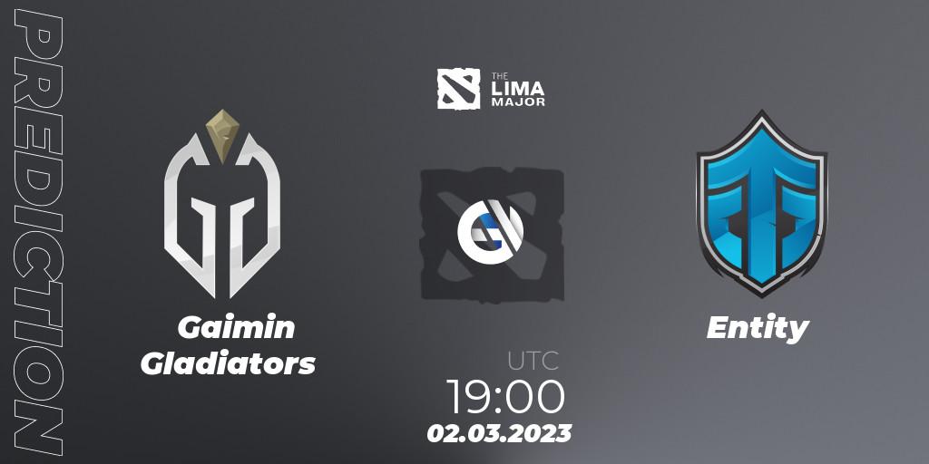 Prognoza Gaimin Gladiators - Entity. 02.03.23, Dota 2, The Lima Major 2023