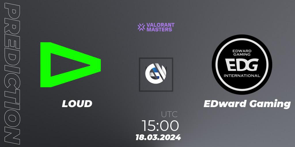 Prognoza LOUD - EDward Gaming. 18.03.24, VALORANT, VCT 2024: Masters Madrid