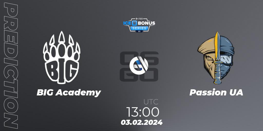 Prognoza BIG Academy - Passion UA. 03.02.24, CS2 (CS:GO), IceBonus Series #1