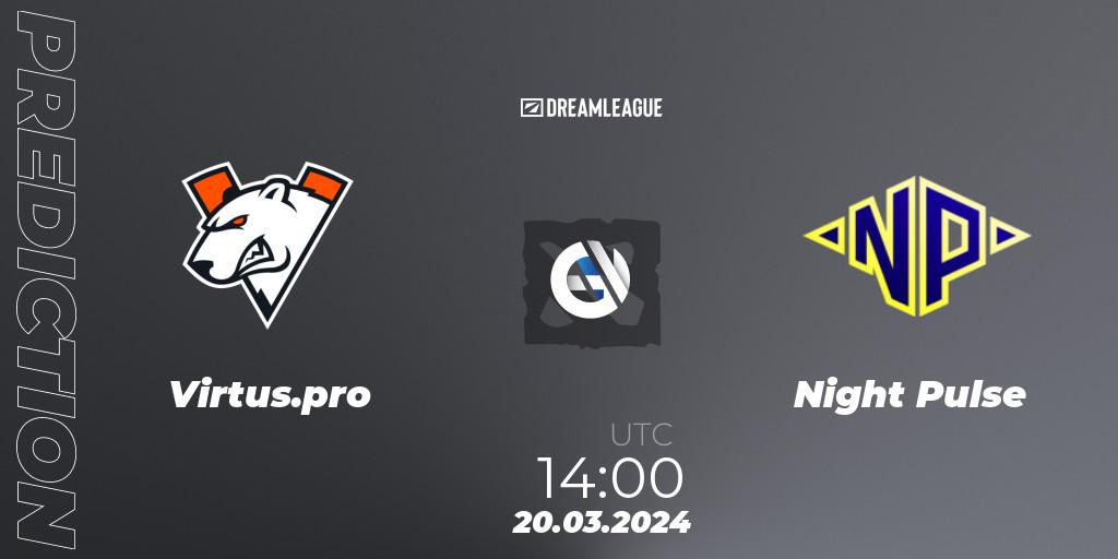 Prognoza Virtus.pro - Night Pulse. 20.03.24, Dota 2, DreamLeague Season 23: Eastern Europe Closed Qualifier