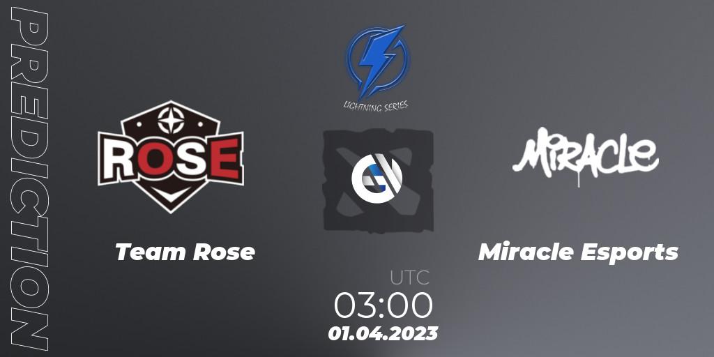 Prognoza Team Rose - Miracle Esports. 01.04.23, Dota 2, Lightning Series