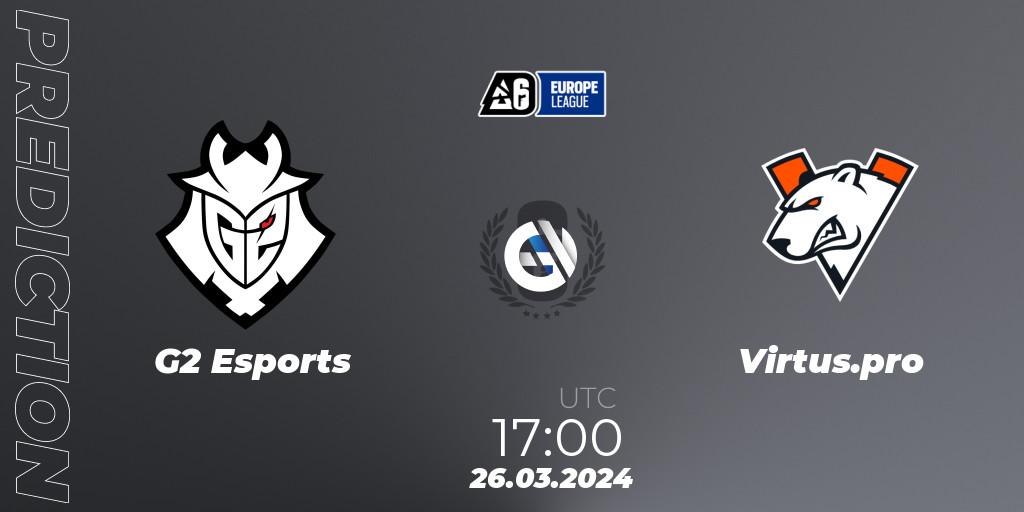 Prognoza G2 Esports - Virtus.pro. 26.03.24, Rainbow Six, Europe League 2024 - Stage 1