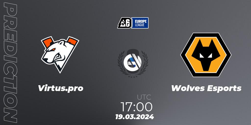 Prognoza Virtus.pro - Wolves Esports. 19.03.24, Rainbow Six, Europe League 2024 - Stage 1