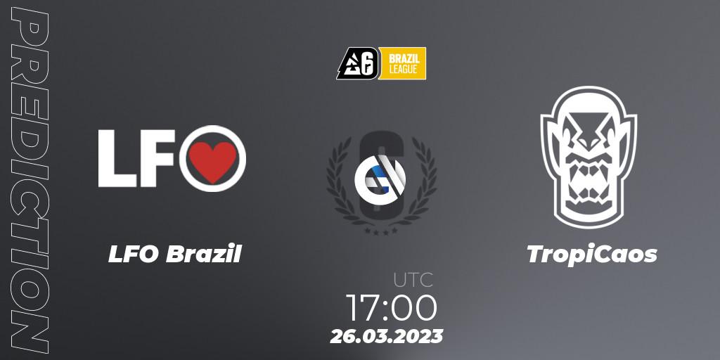 Prognoza LFO Brazil - TropiCaos. 26.03.23, Rainbow Six, Brazil League 2023 - Stage 1