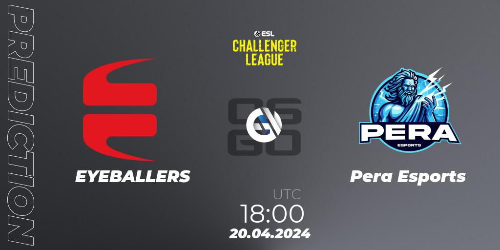 Prognoza EYEBALLERS - Pera Esports. 20.04.24, CS2 (CS:GO), ESL Challenger League Season 47: Europe