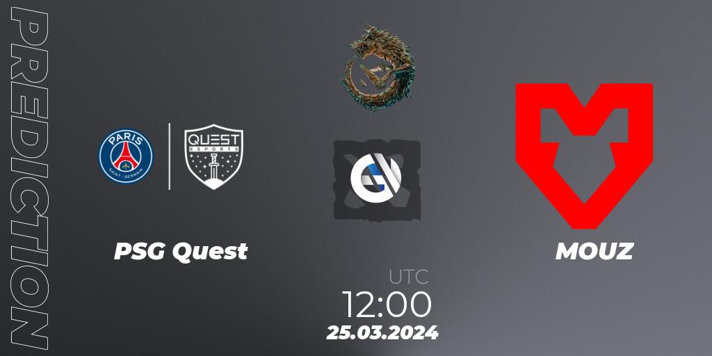 Prognoza PSG Quest - MOUZ. 25.03.24, Dota 2, PGL Wallachia Season 1: Western Europe Closed Qualifier