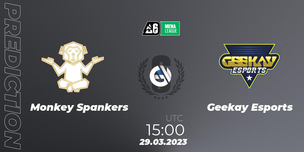 Prognoza Monkey Spankers - Geekay Esports. 29.03.23, Rainbow Six, MENA League 2023 - Stage 1