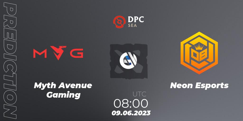 Prognoza Myth Avenue Gaming - Neon Esports. 09.06.23, Dota 2, DPC 2023 Tour 3: SEA Division II (Lower)