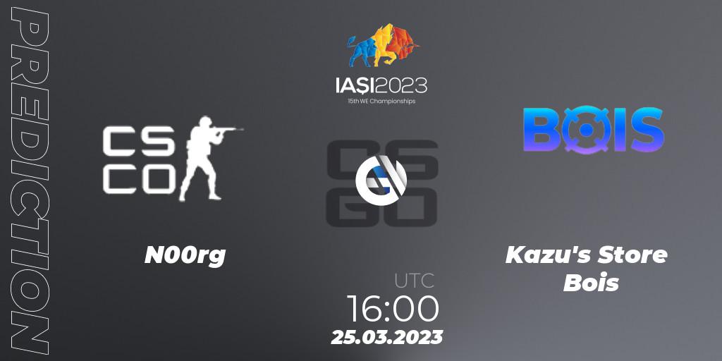 Prognoza N00rg - Kazu's Store Bois. 25.03.23, CS2 (CS:GO), IESF World Esports Championship 2023: Spanish Qualifier