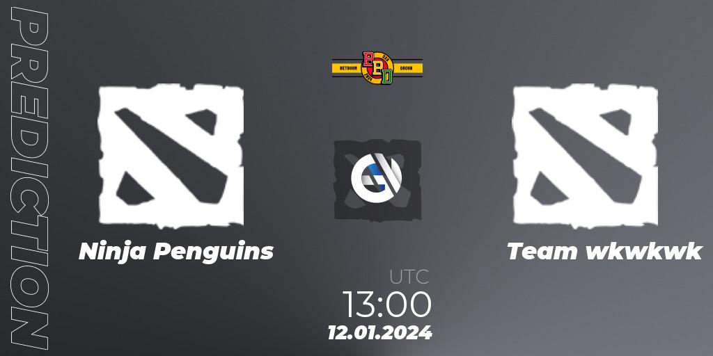 Prognoza Ninja Penguins - Team wkwkwk. 12.01.24, Dota 2, BetBoom Dacha Dubai 2024: WEU Closed Qualifier