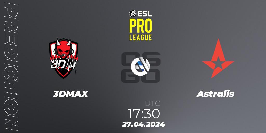 Prognoza 3DMAX - Astralis. 27.04.24, CS2 (CS:GO), ESL Pro League Season 19