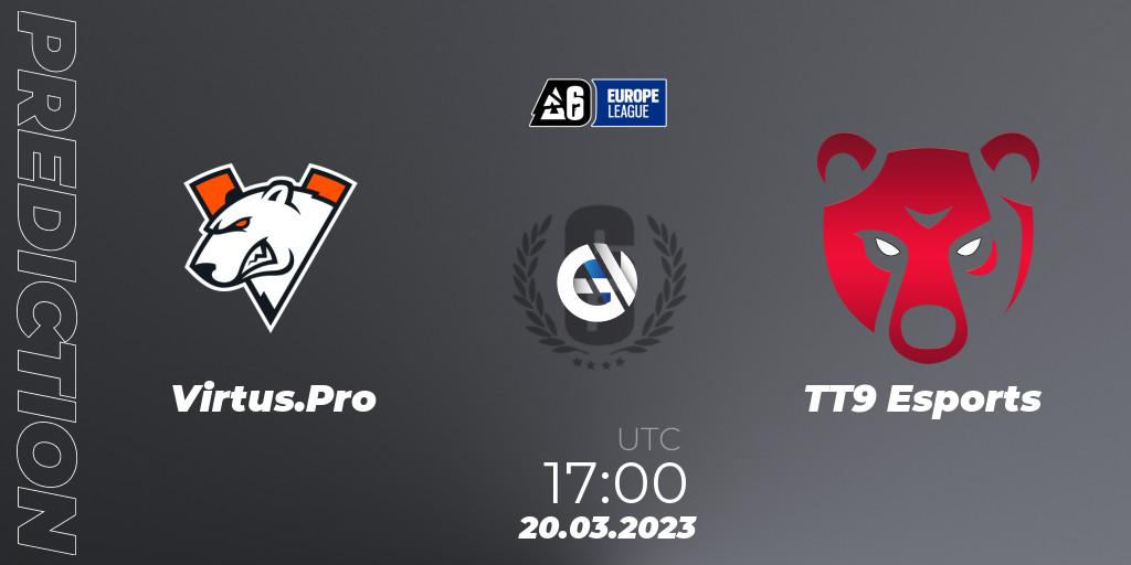 Prognoza Virtus.Pro - TT9 Esports. 20.03.23, Rainbow Six, Europe League 2023 - Stage 1