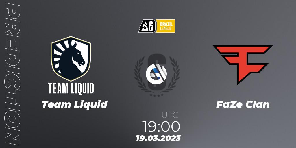 Prognoza Team Liquid - FaZe Clan. 19.03.23, Rainbow Six, Brazil League 2023 - Stage 1