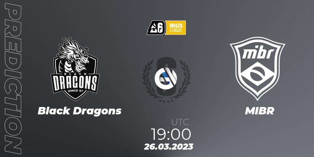 Prognoza Black Dragons - MIBR. 26.03.23, Rainbow Six, Brazil League 2023 - Stage 1
