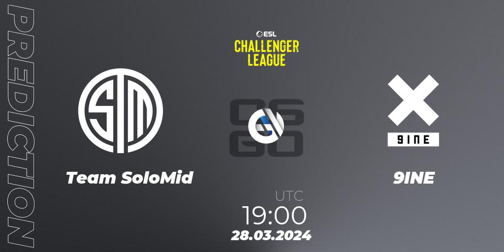 Prognoza Team SoloMid - 9INE. 28.03.24, CS2 (CS:GO), ESL Challenger League Season 47: Europe