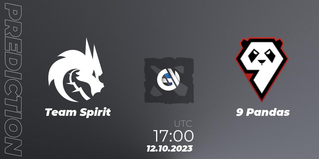 Prognoza Team Spirit - 9 Pandas. 12.10.23, Dota 2, The International 2023 - Group Stage