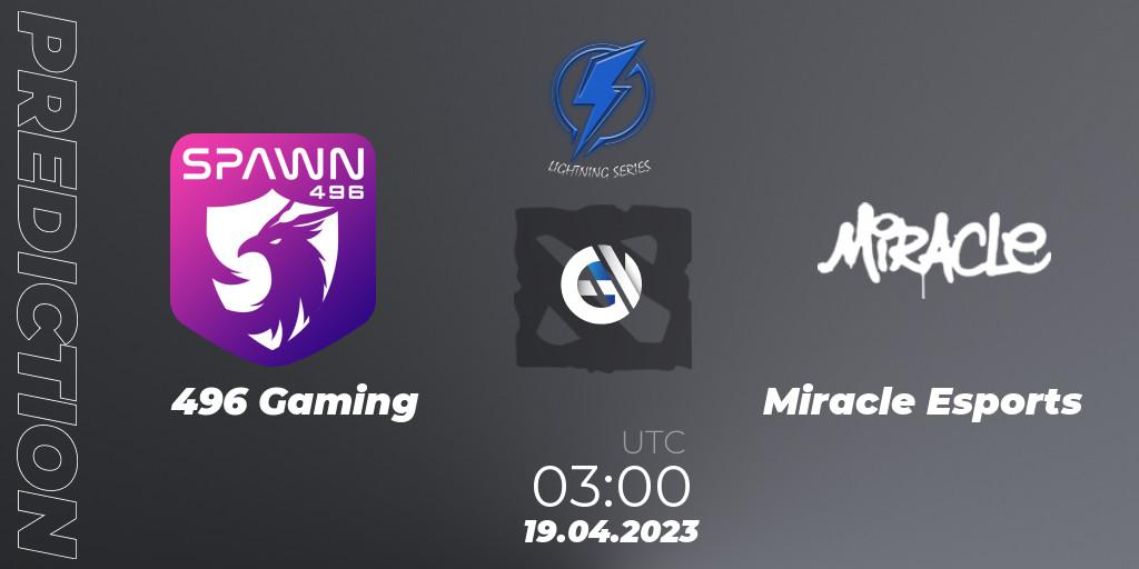 Prognoza 496 Gaming - Miracle Esports. 19.04.23, Dota 2, Lightning Series